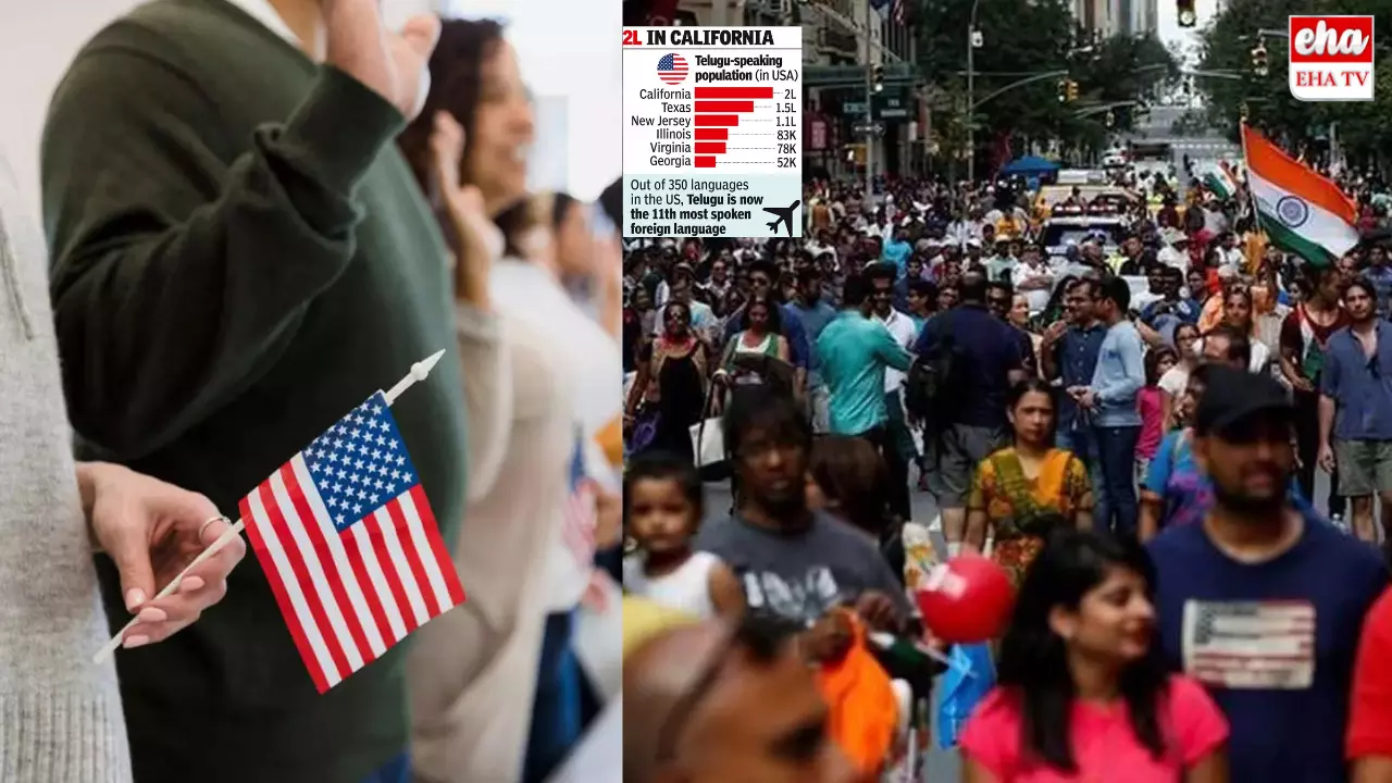 Telugu population In USA : అమెరికాలో చెయ్యెత్తి జై కొడుతున్న తెలుగువారు!