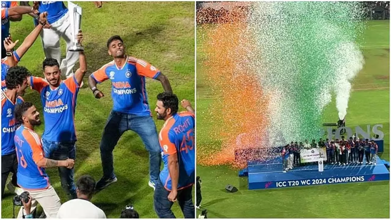 Team India Celebrations : వాంఖడేలో మిన్నంటిన సంబ‌రాలు