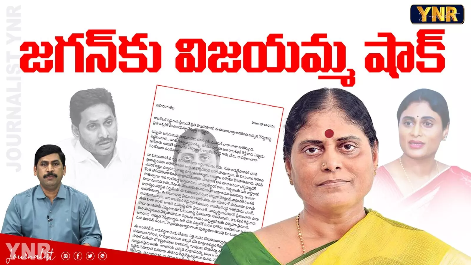 YS Vijayamma : జగన్‌కు వై.ఎస్‌.విజయమ్మ షాక్‌!