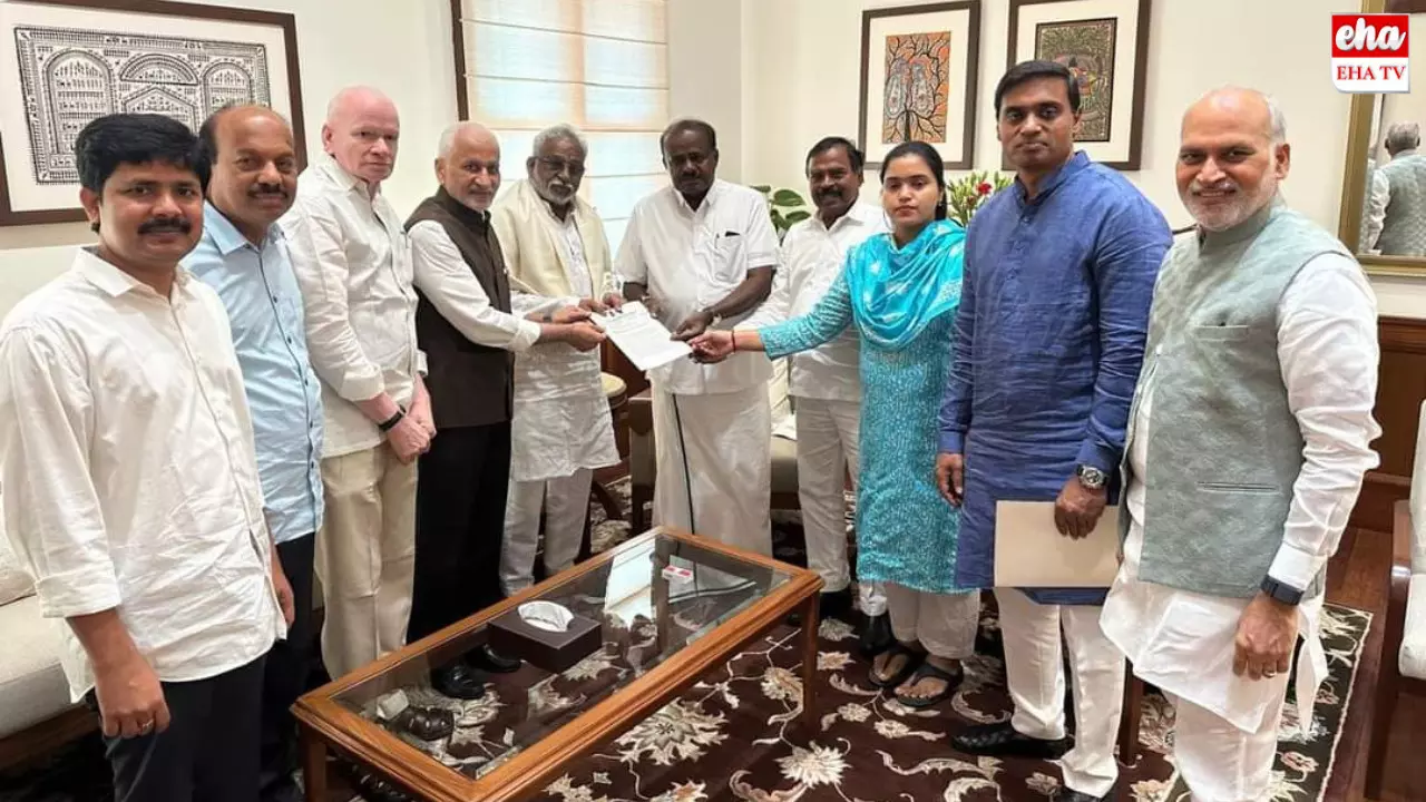 YCP MPs Meet Kumaraswamy:విశాఖ స్టీల్‌ ప్రైవేటీకరణ అంశం ...కుమారస్వామిని కలిసిన వైసీపీ ఎంపీలు!